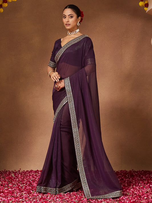 partywear designer saree for festive occasions