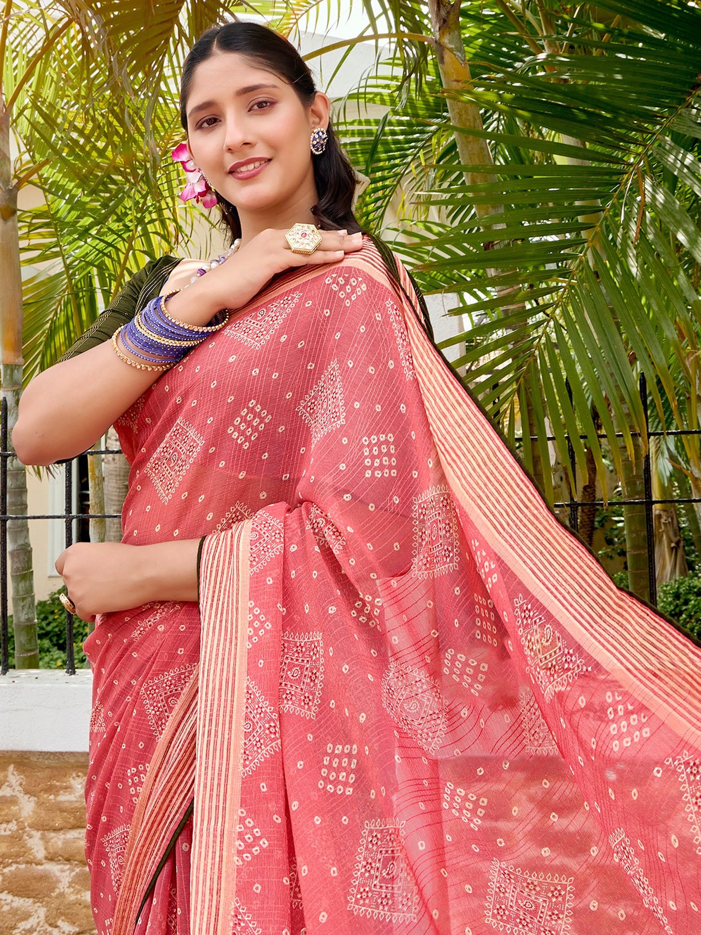 partywear designer saree for festive occasions