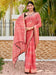 Pink Pink Bandhani Chiffon Printed Saree