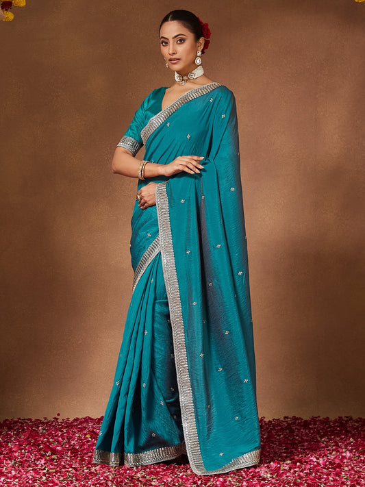 partywear designer saree for festive occasions