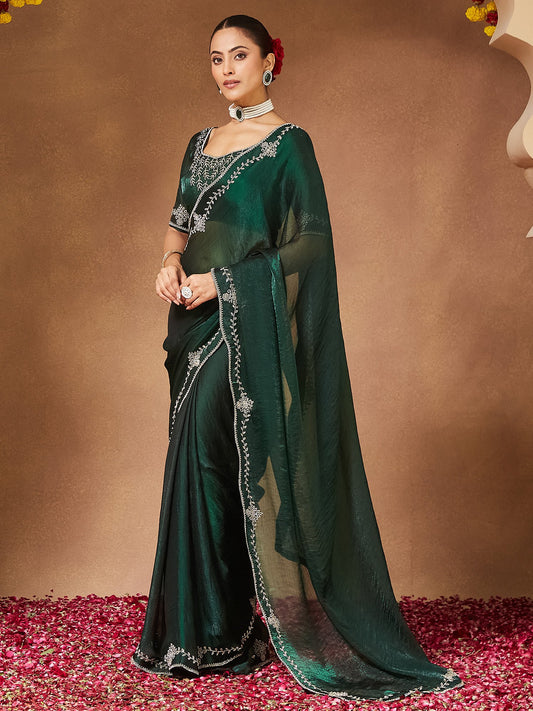 partywear designer saree for festive occasions