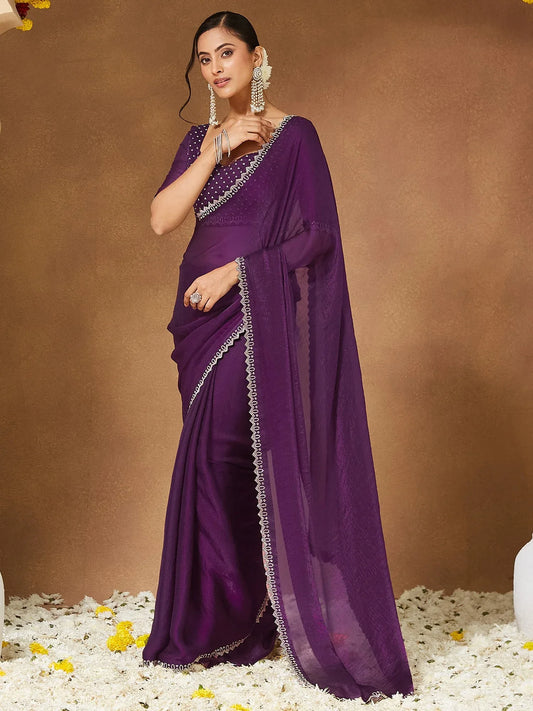 partywear designer saree for festive occasions