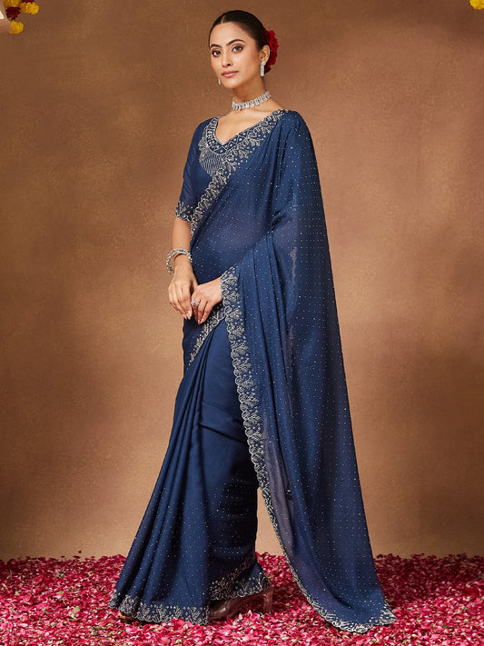 partywear designer saree for festive occasions