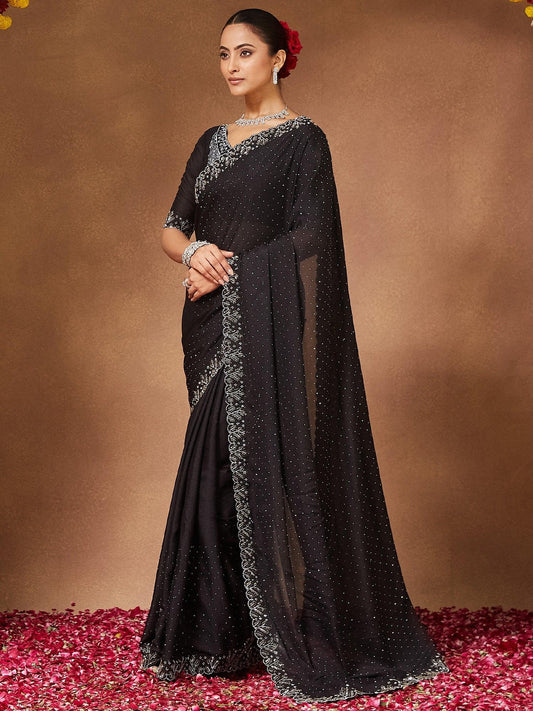 partywear designer saree for festive occasions