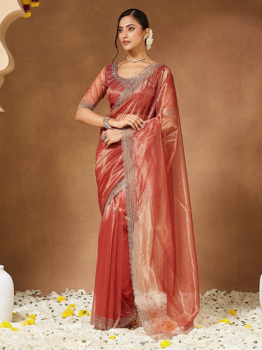 partywear designer saree for festive occasions