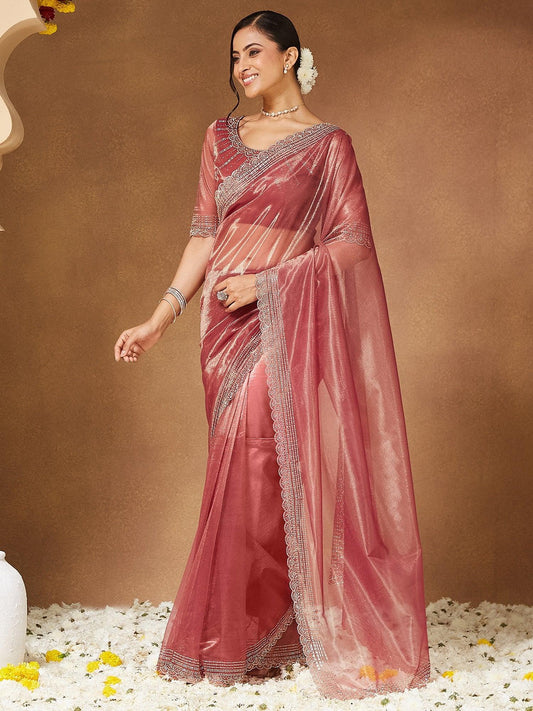 partywear designer saree for festive occasions