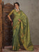 Green Green Banarasi Linen Woven Saree