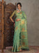 Green Light Banarasi Linen Woven Saree