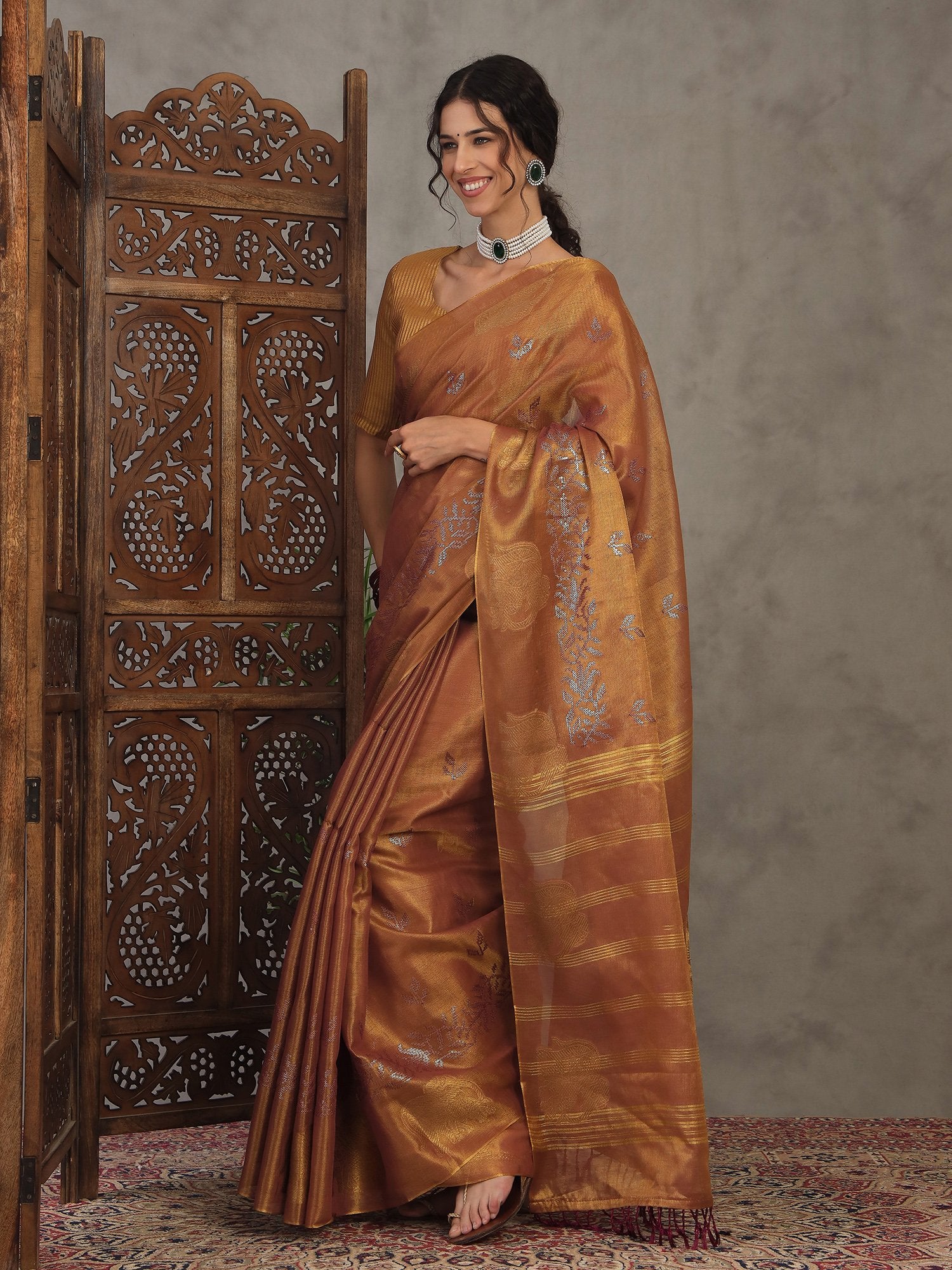 partywear designer saree for festive occasions