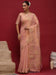 Pink Pink Banarasi Linen Woven Saree