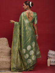 Light Tussar Linen Woven Saree