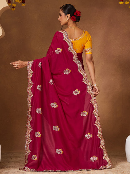 partywear designer saree for festive occasions