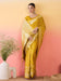 Yellow Yellow Banarasi Satin Silk Woven Saree