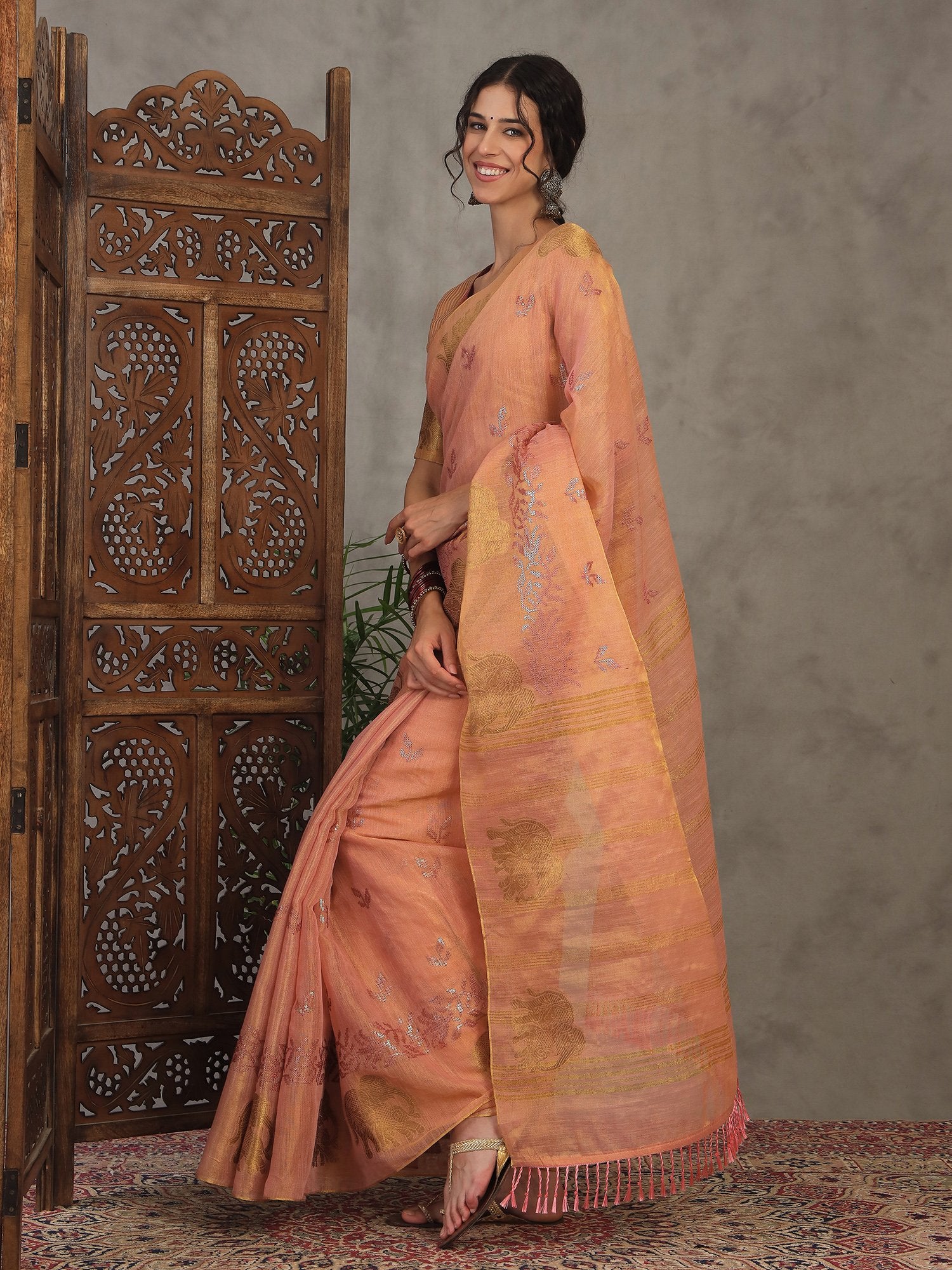 partywear designer saree for festive occasions