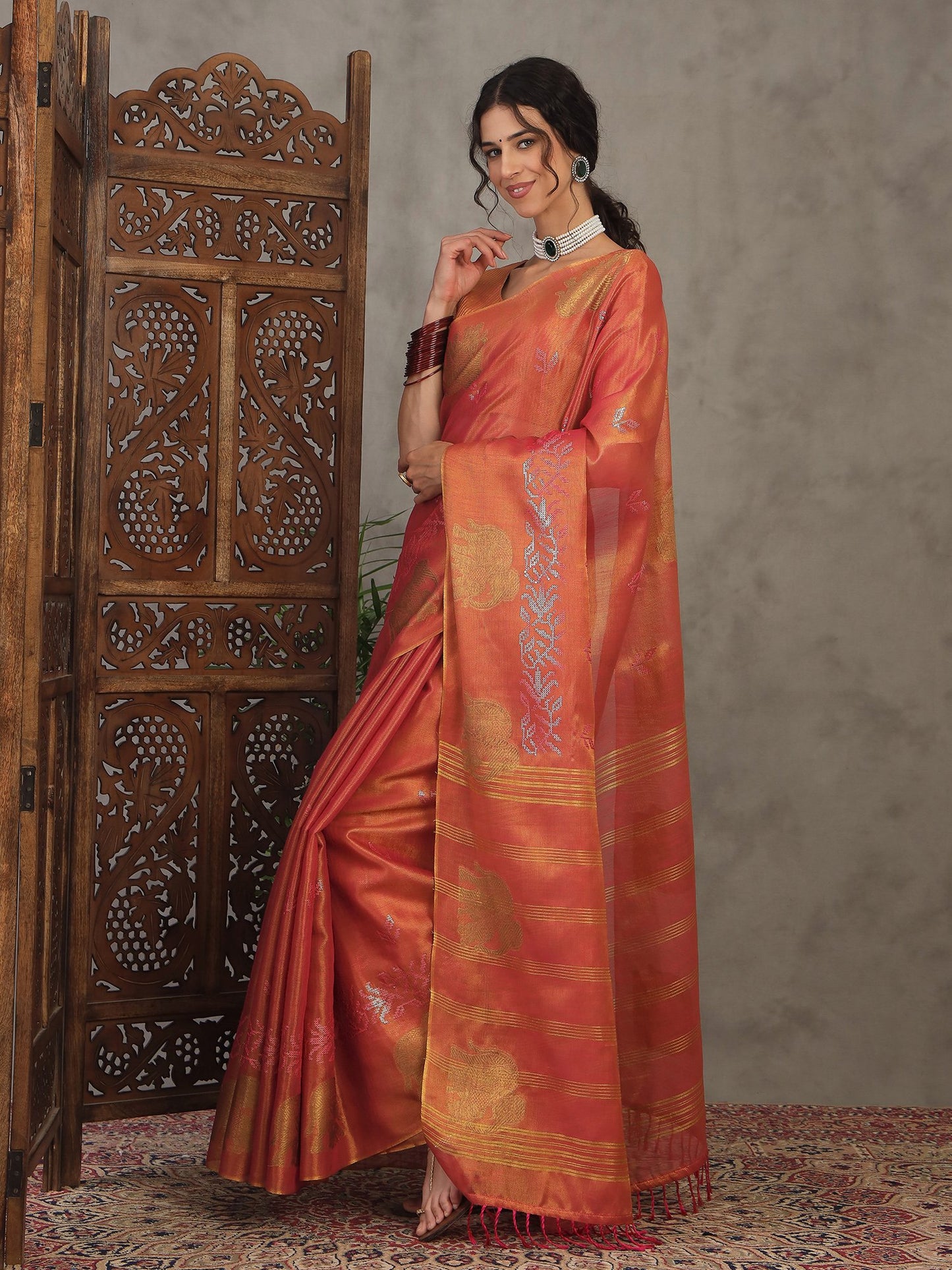 partywear designer saree for festive occasions