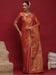 Red Red Banarasi Linen Woven Saree