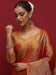 Red Red Banarasi Linen Woven Saree