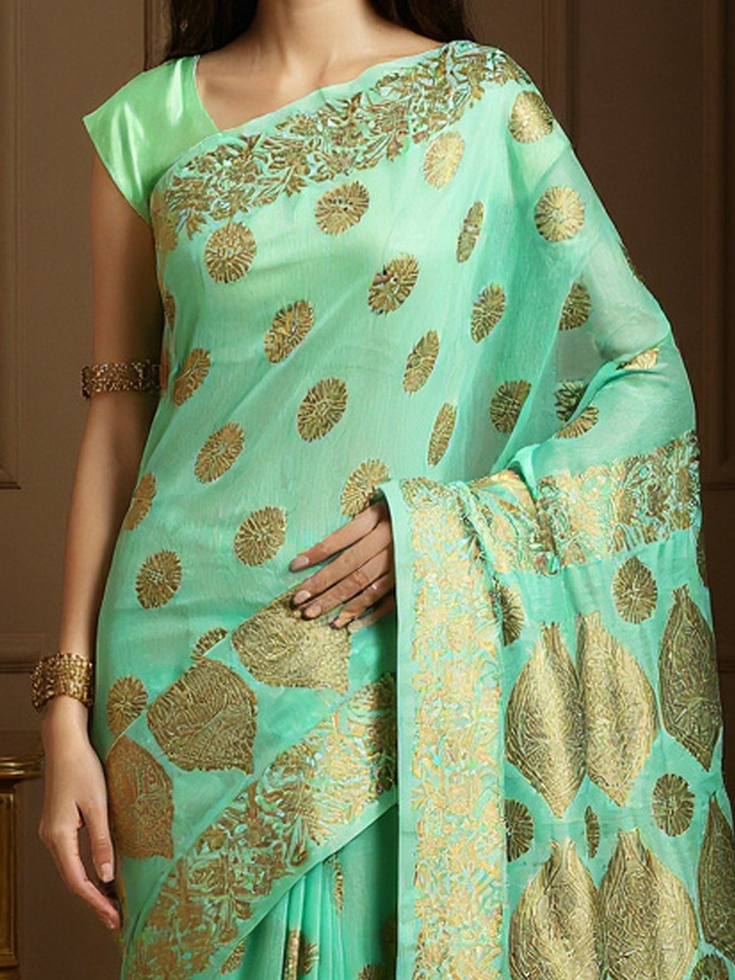 partywear designer saree for festive occasions