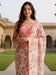 White OffWhite Party Wear Organza Embellished Saree