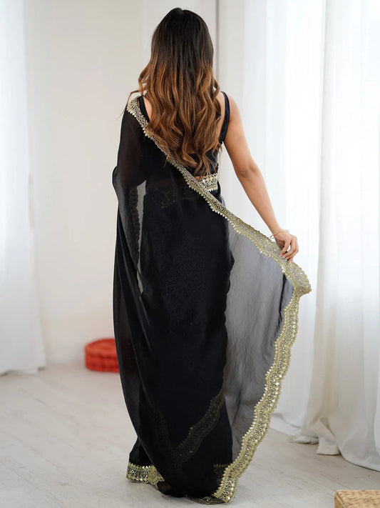 partywear designer saree for festive occasions