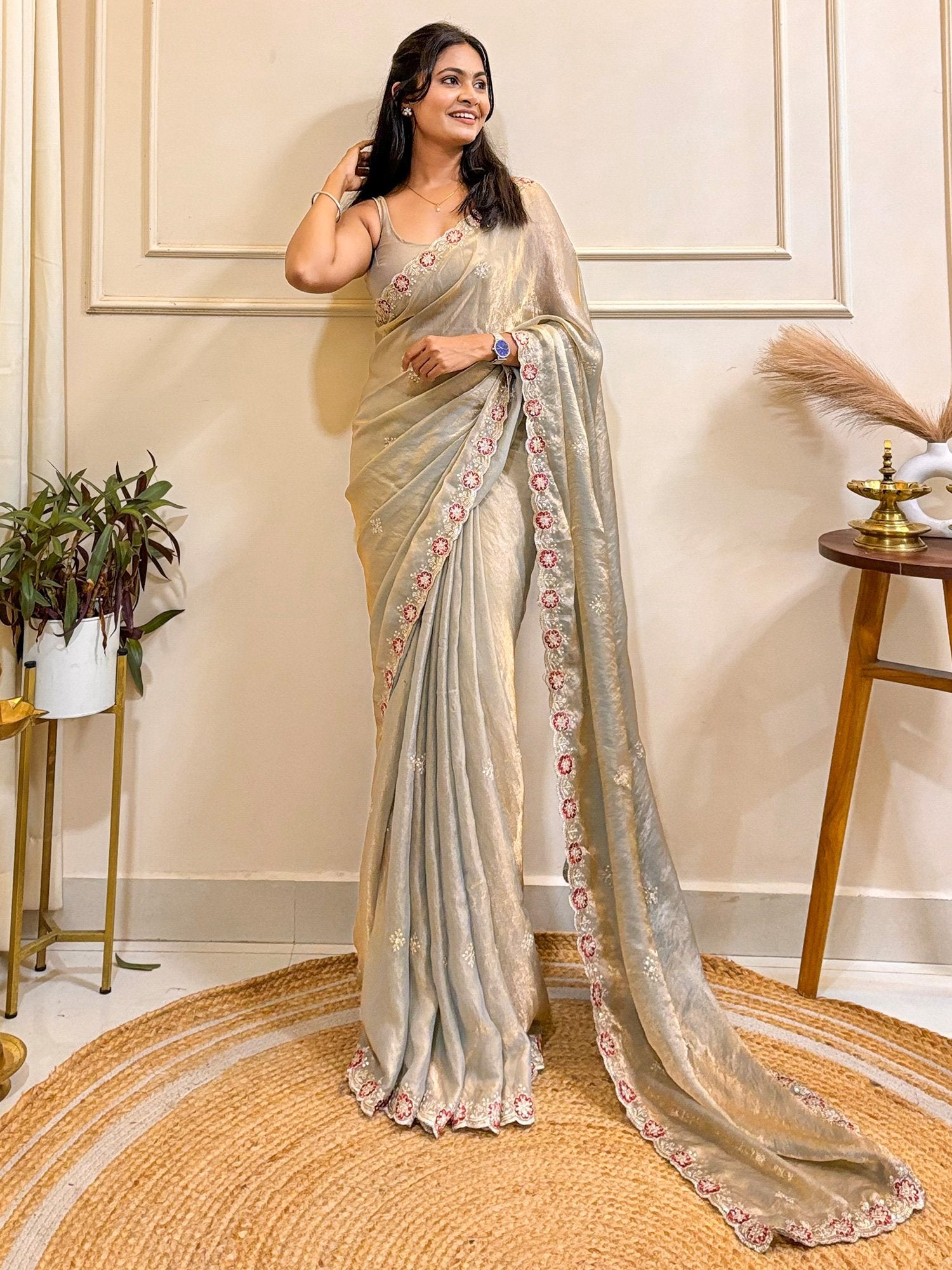 partywear designer saree for festive occasions