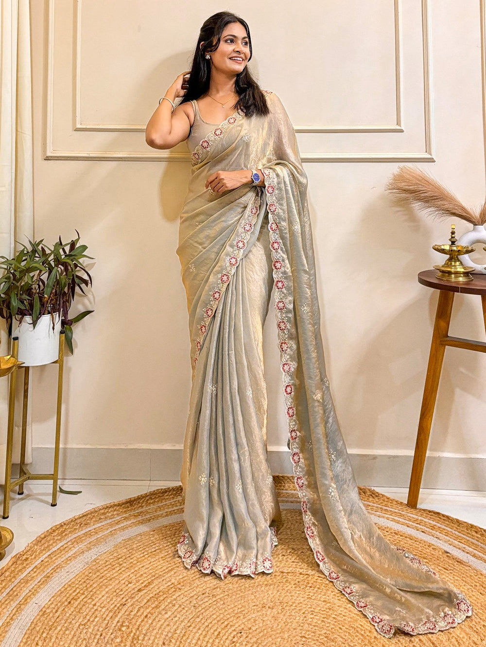 partywear designer saree for festive occasions
