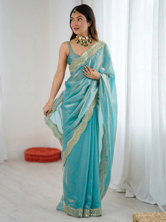 partywear designer saree for festive occasions