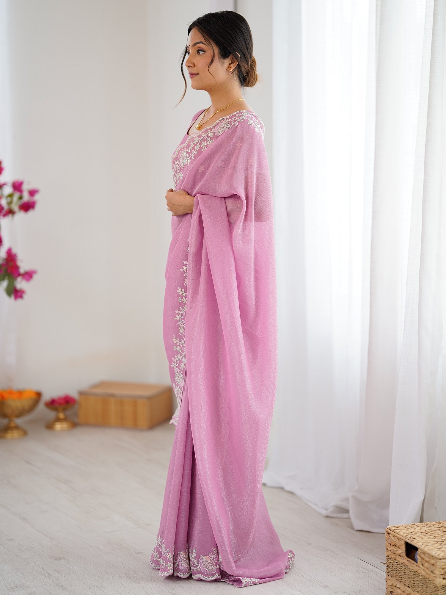 partywear designer saree for festive occasions