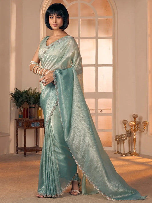 partywear designer saree for festive occasions