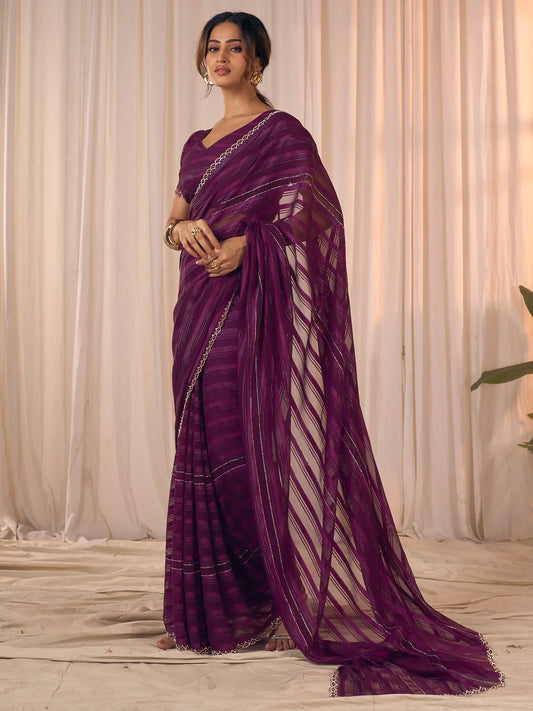 partywear designer saree for festive occasions