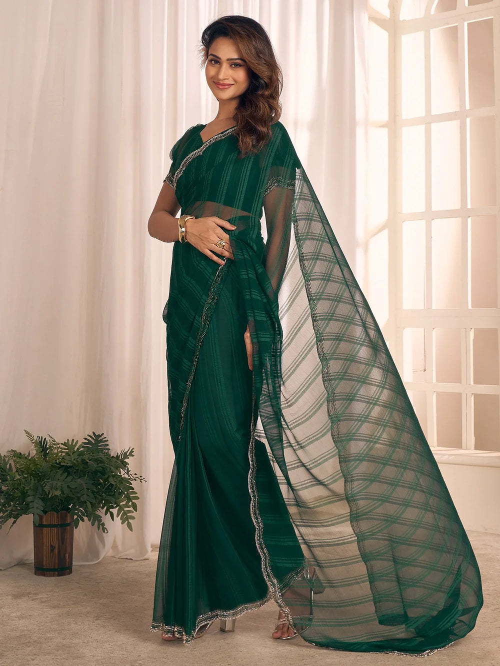 partywear designer saree for festive occasions