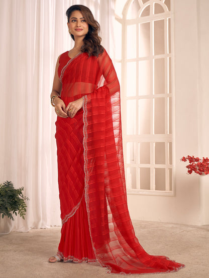 partywear designer saree for festive occasions