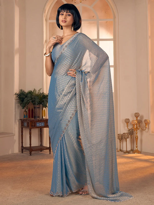 partywear designer saree for festive occasions