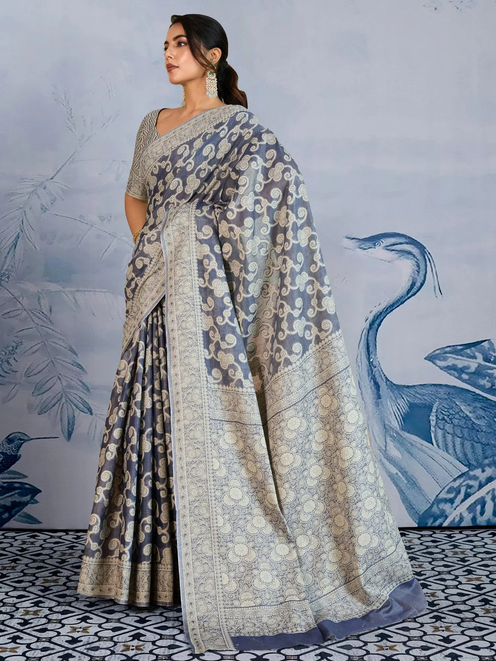 partywear designer saree for festive occasions