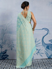 Light Banarasi Chanderi Cotton Woven Saree