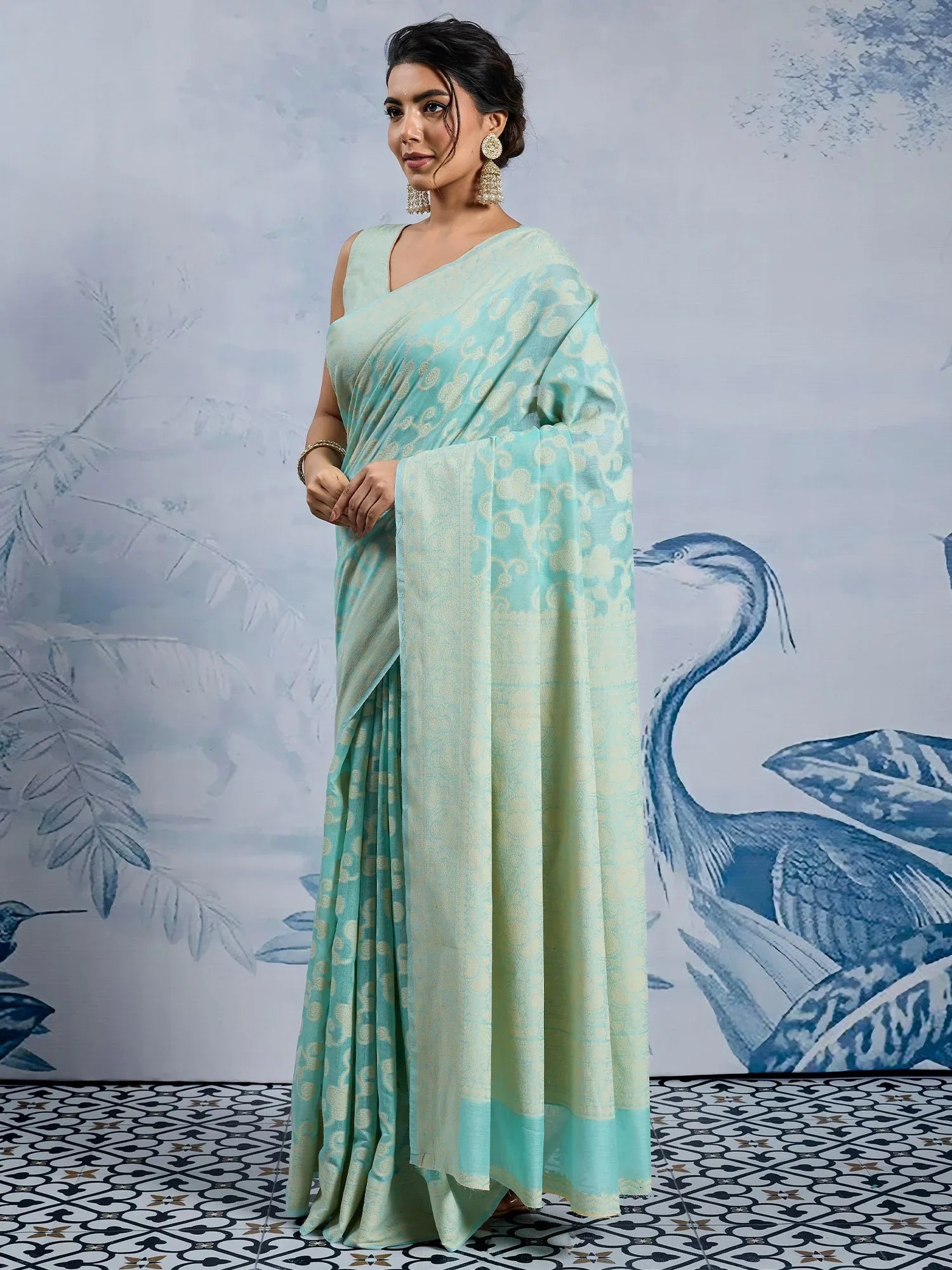 partywear designer saree for festive occasions