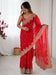 Red Red Party Wear Chiffon Embellished Saree