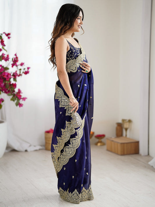 partywear designer saree for festive occasions