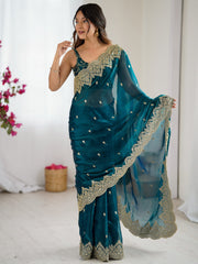 partywear designer saree for festive occasions