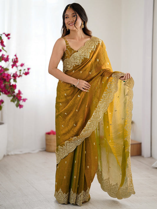 partywear designer saree for festive occasions