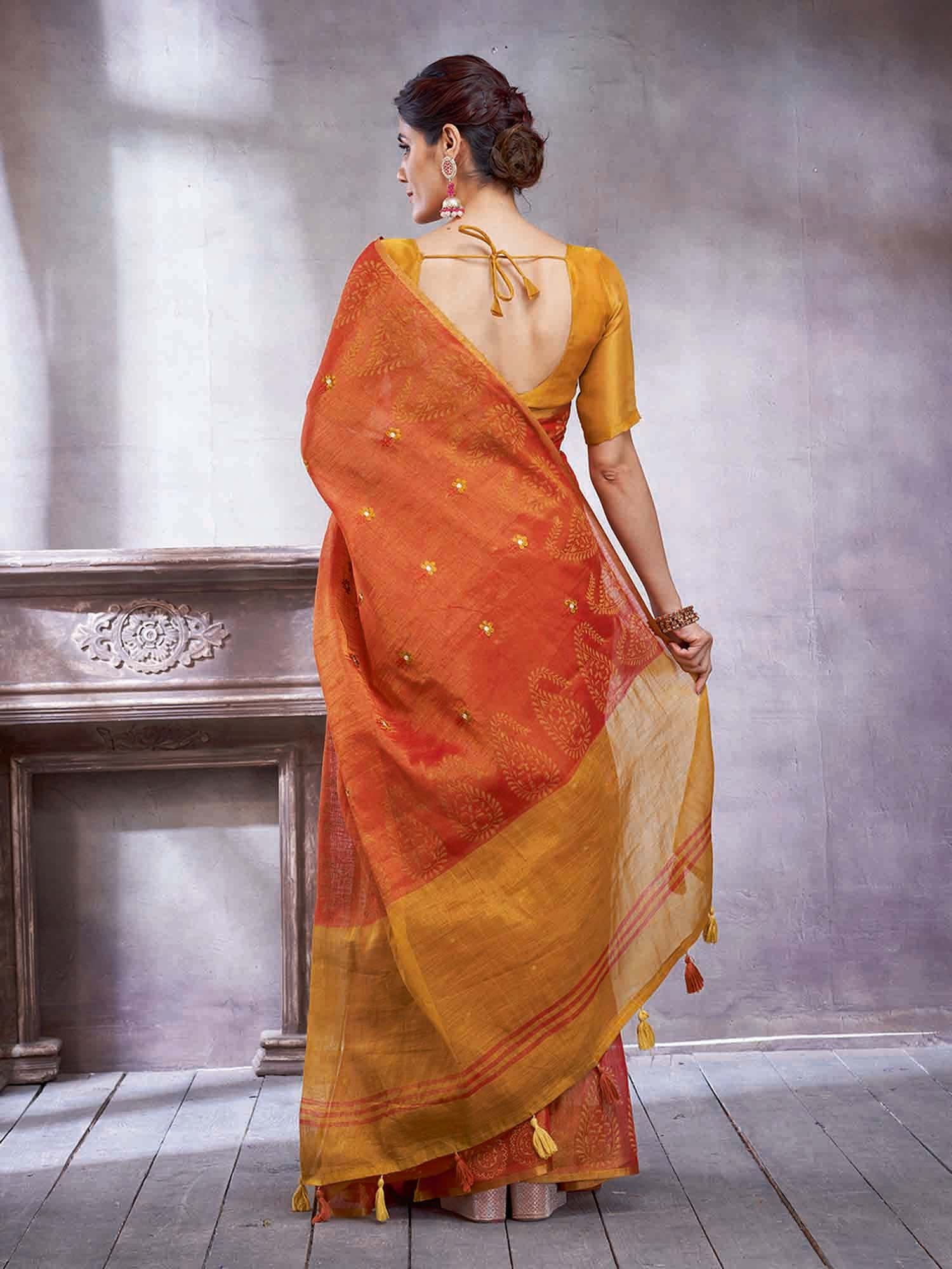 partywear designer saree for festive occasions