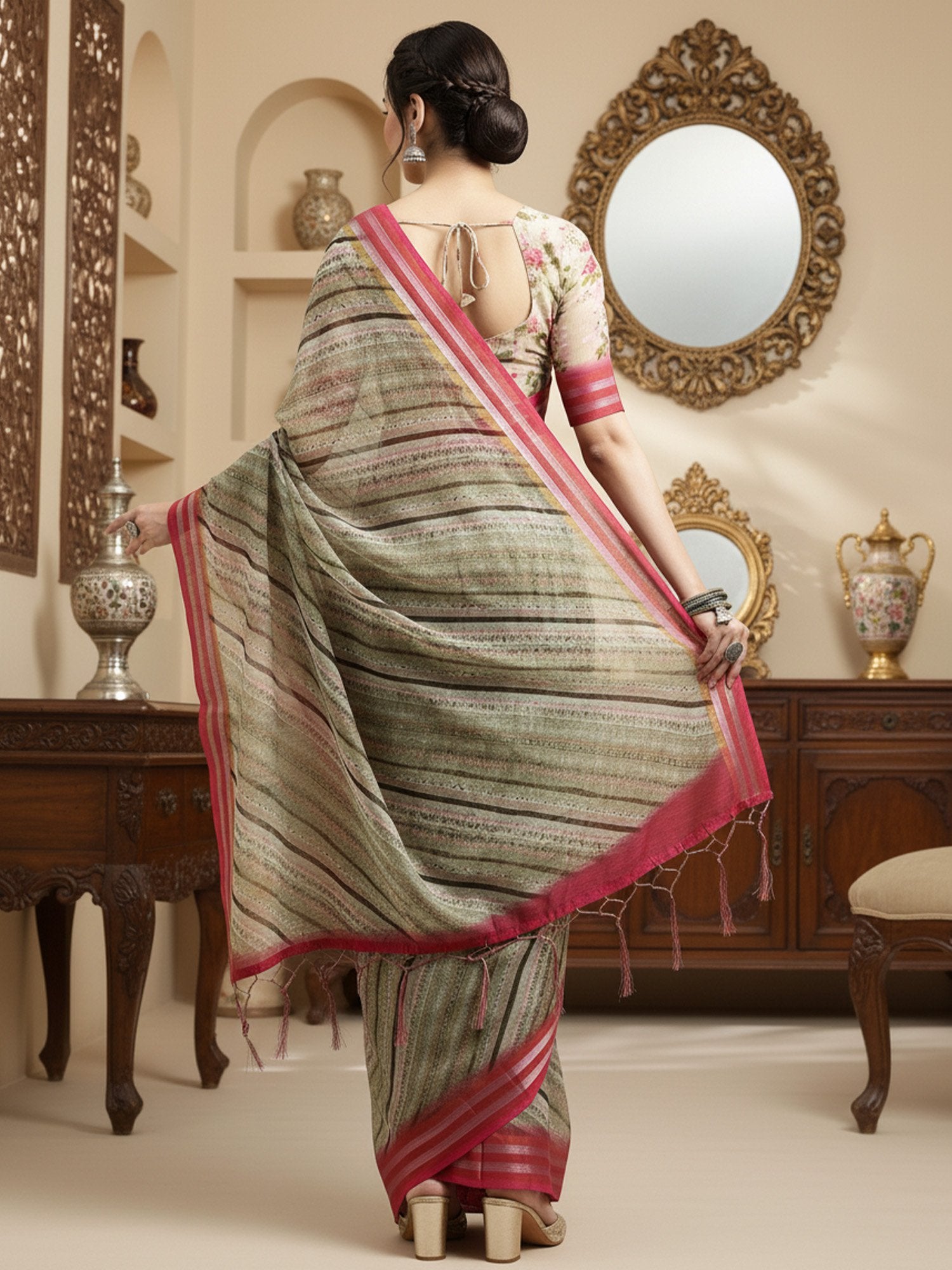 partywear designer saree for festive occasions