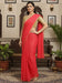 Pink Pink Banarasi Chiffon  Solid Saree