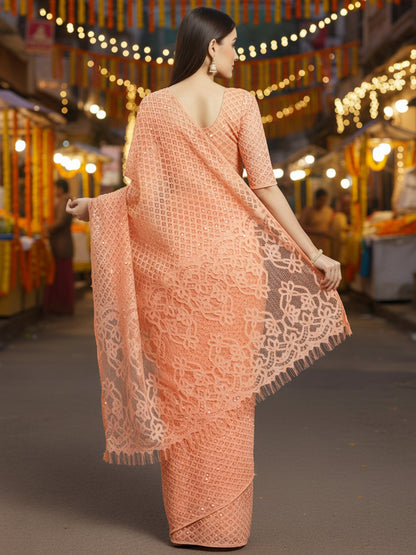 partywear designer saree for festive occasions