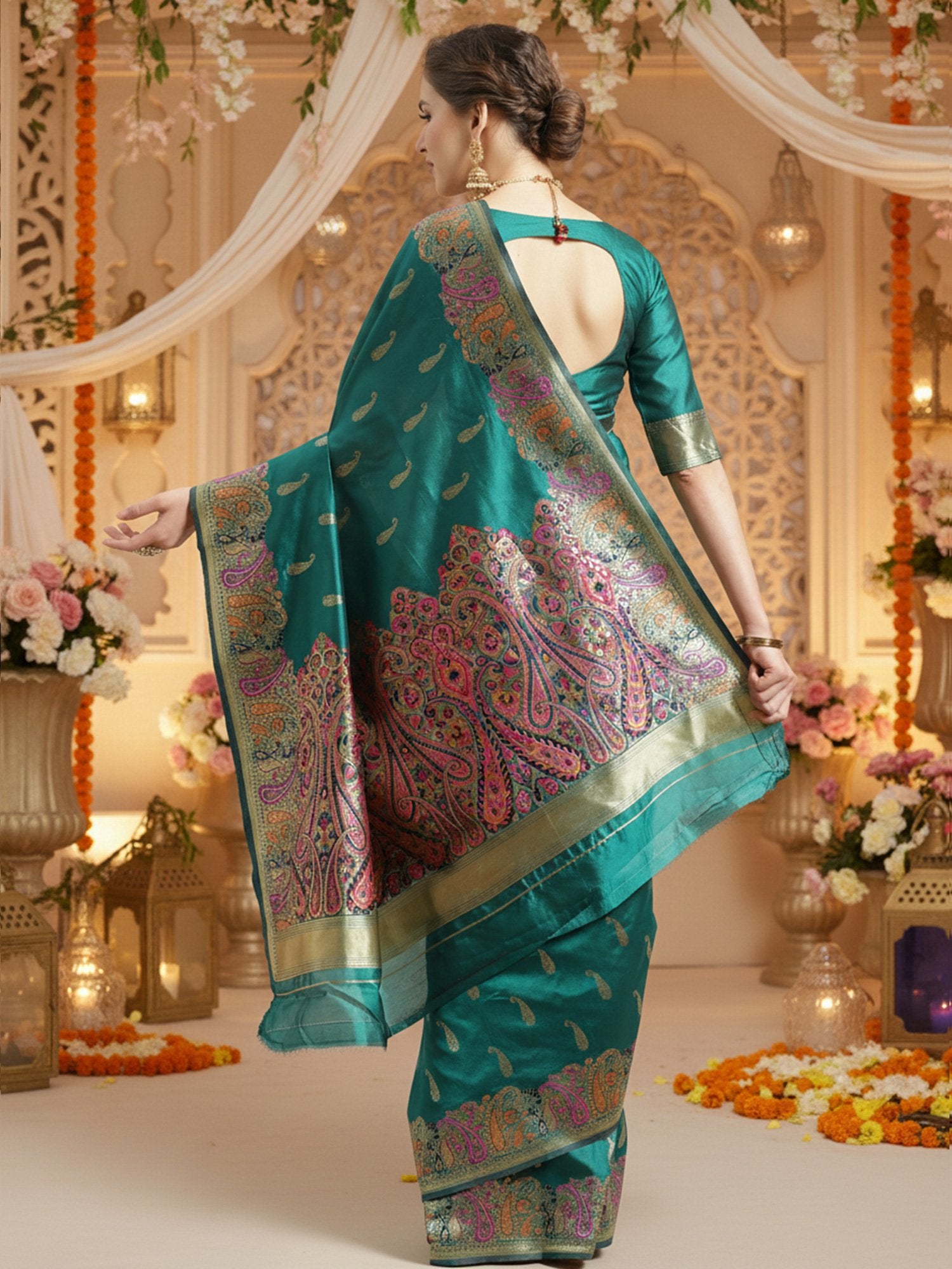 partywear designer saree for festive occasions