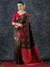 Brown Brown Banarasi Silk Blend Woven Saree