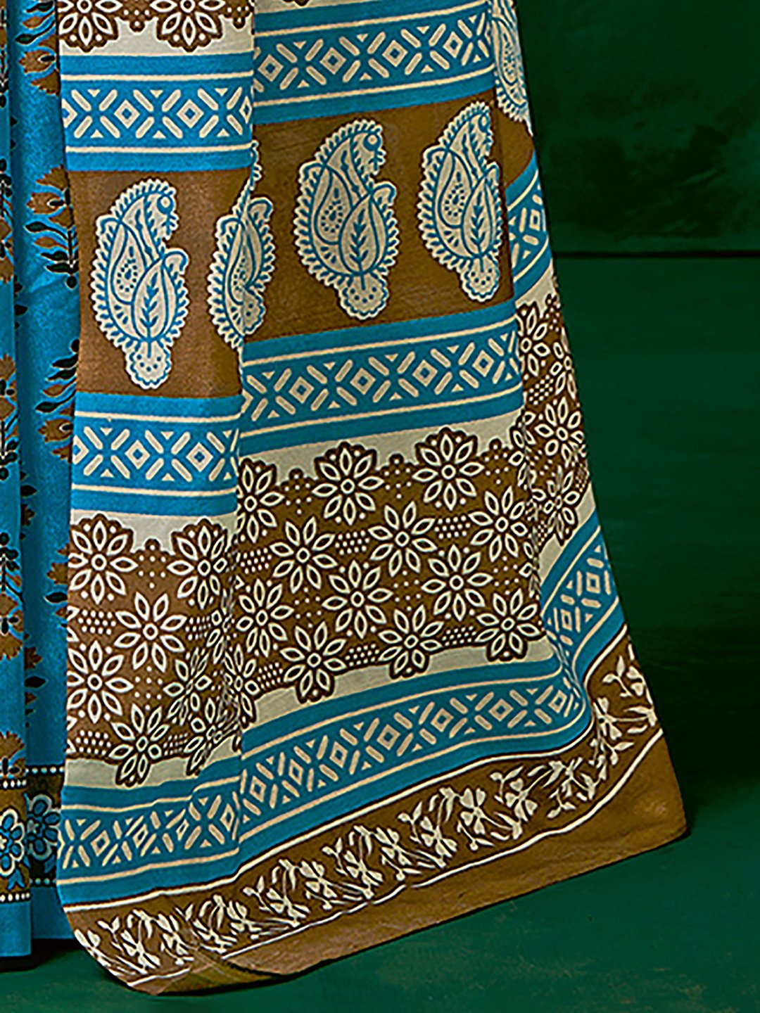 Blue Bagh Bhagalpuri Silk Printed Saree