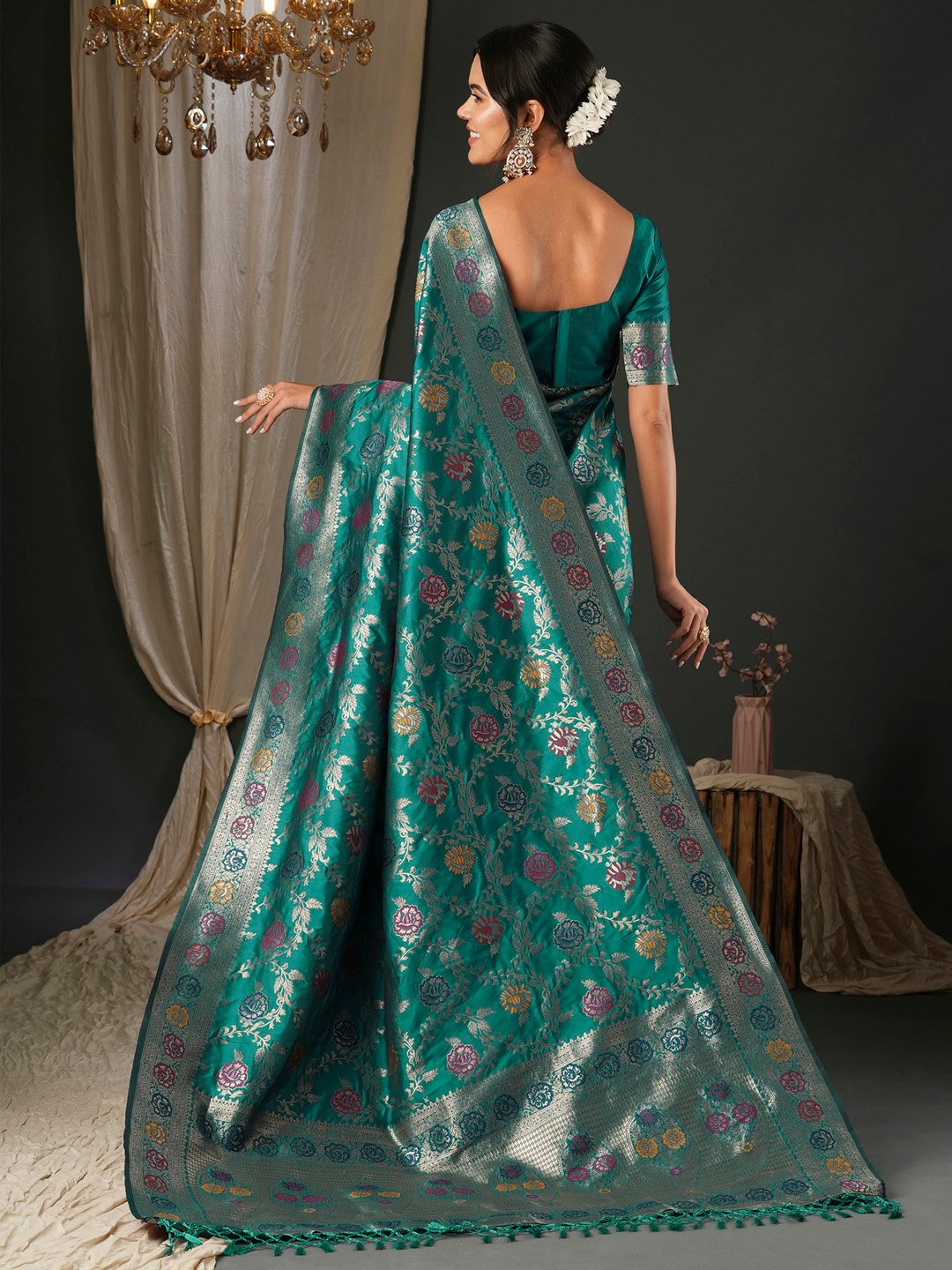partywear designer saree for festive occasions