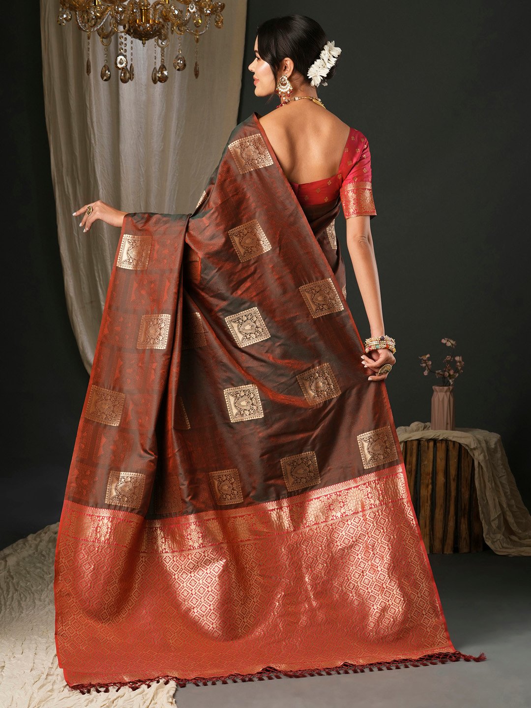 partywear designer saree for festive occasions