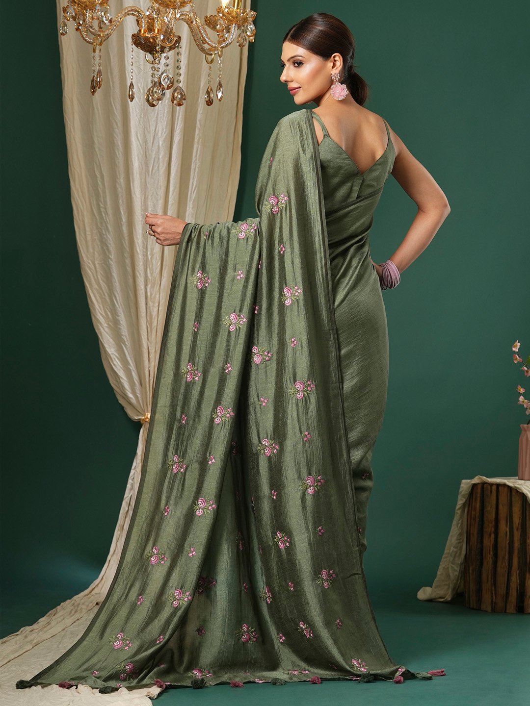 partywear designer saree for festive occasions